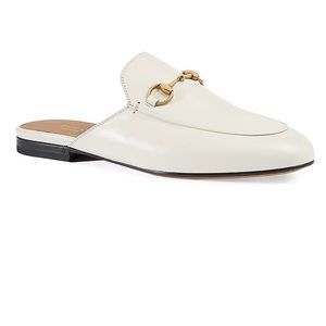 Gucci Princetown Leather Slipper (White)- Womens